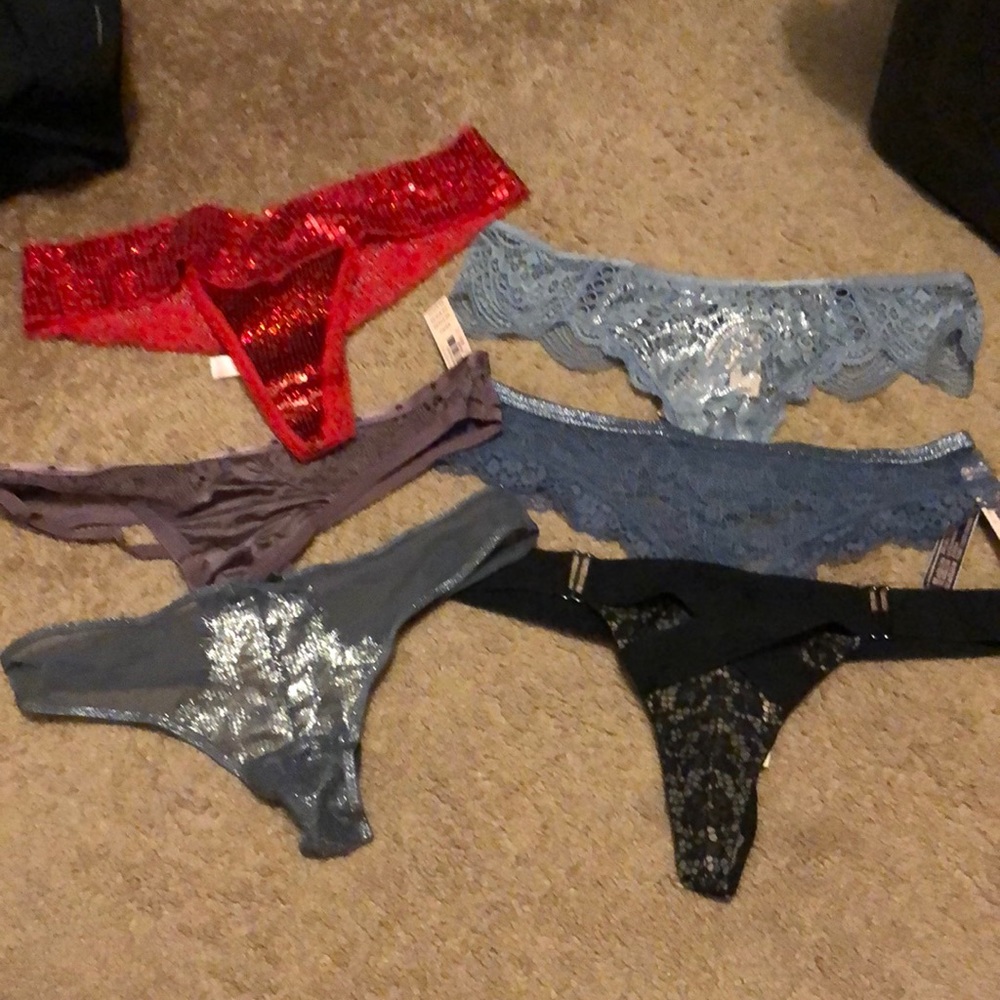 NWT LOT OF 6 XS VICTORIAS SECRET THONGS